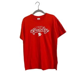 I Want Candy Yummies Kittery Maine Red T-Shirt Medium‎
